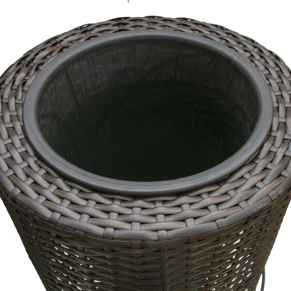 14" Resin Wicker Planter with stand