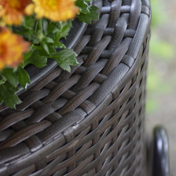 14" Resin Wicker Planter with stand