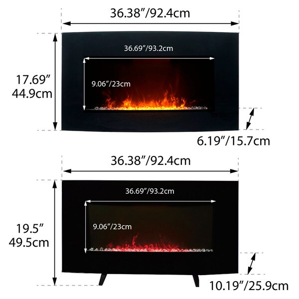 Stirling Curved Electric Fireplace