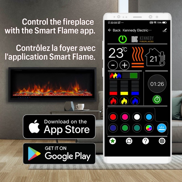 Kennedy II Smart Electric Fireplace