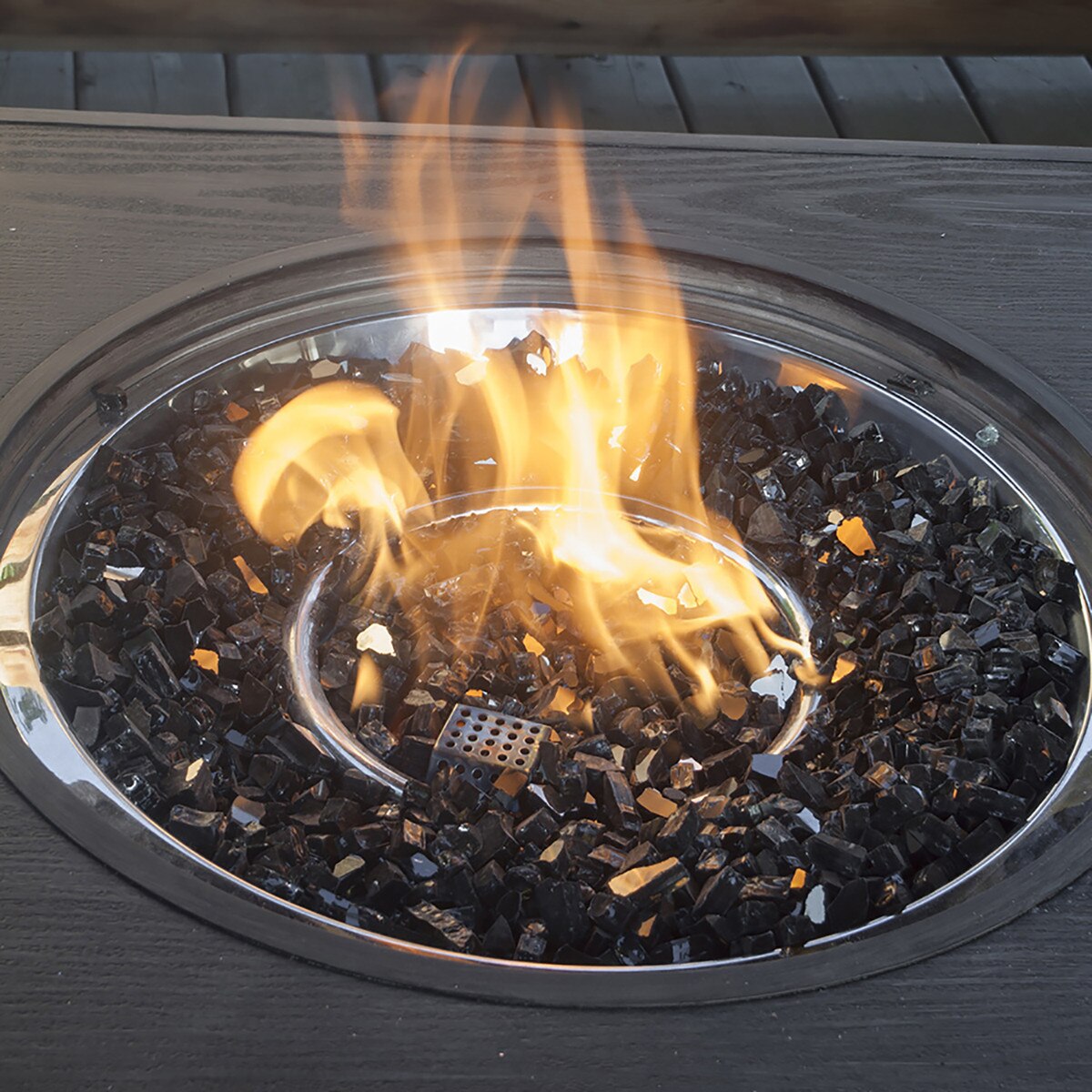 Luminous Black Fire Glass