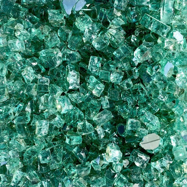 Luminous Sea Green Fire Glass