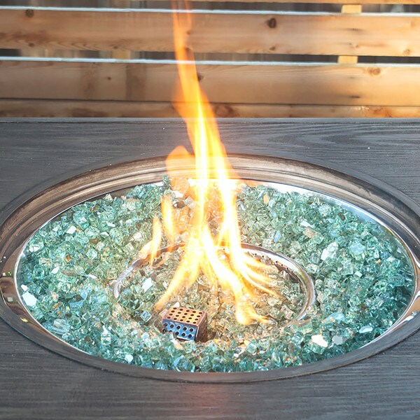 Luminous Sea Green Fire Glass