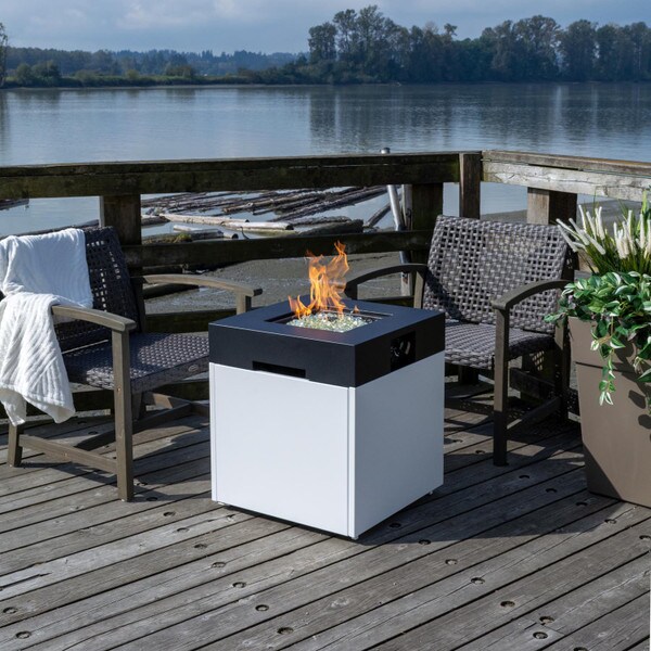 Small propane gas firepit table