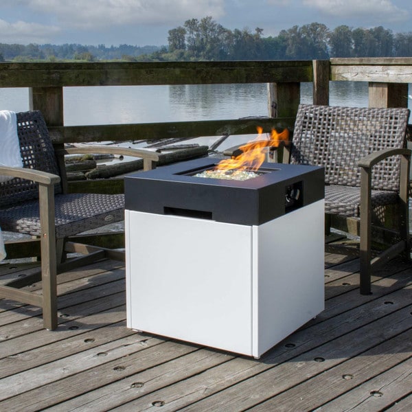 Small propane gas firepit table