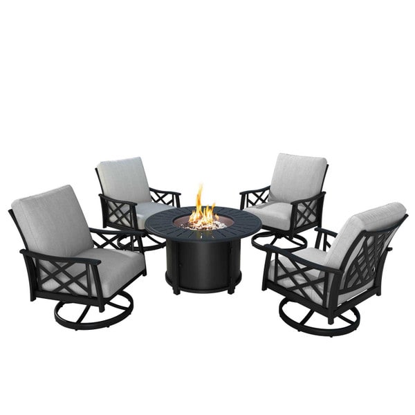 Grace 5pc patio set with Firepit