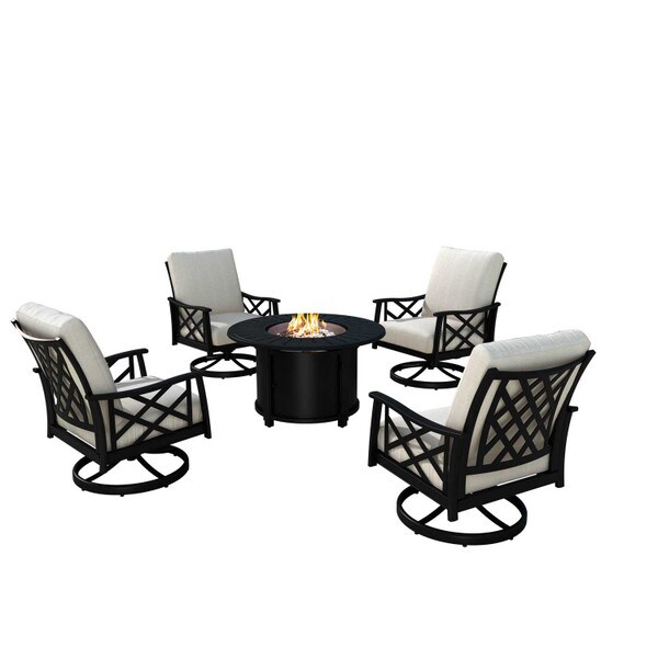 Grace 5pc patio set with Firepit