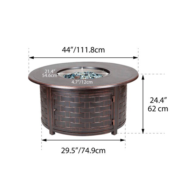 Paramount Zach gas firepit table