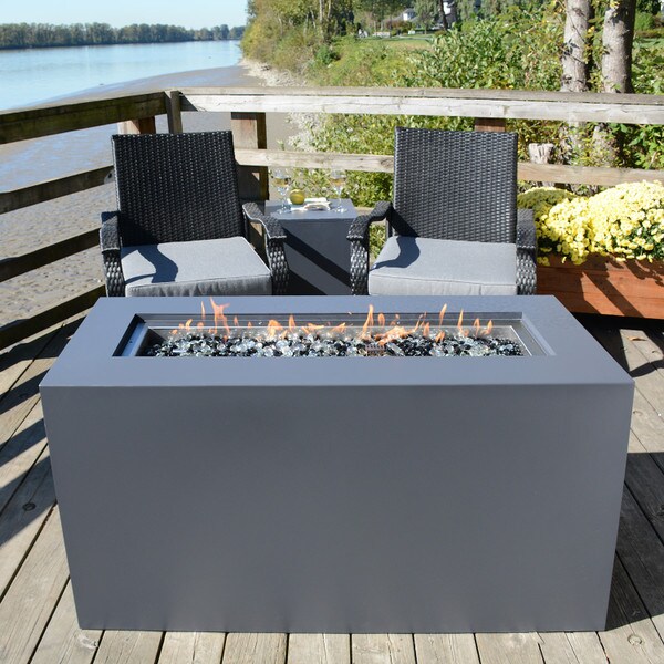 Rectangular firepit table