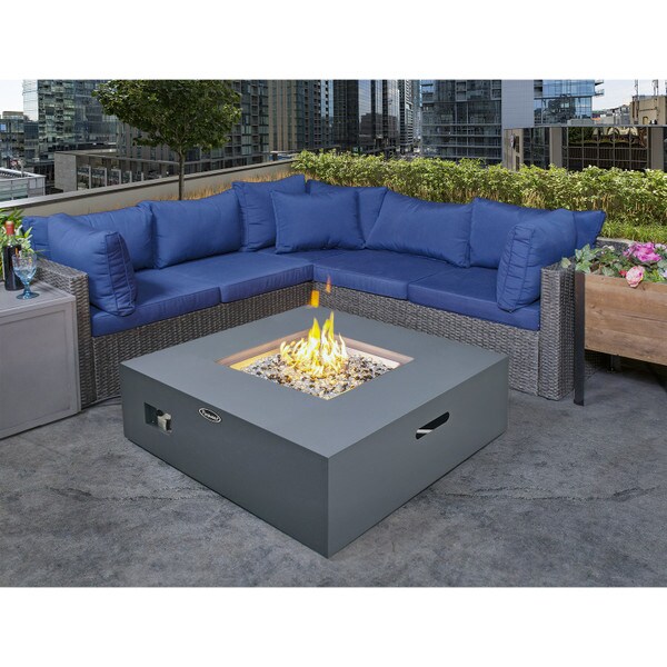 Square Concrete Firepit Table