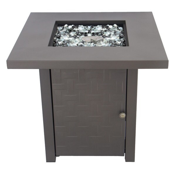 Paramount square gas firepit table