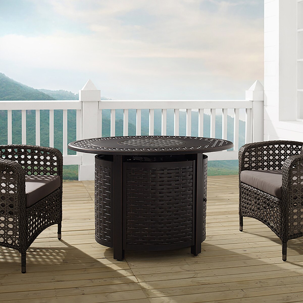 Thatch Oval Cast Aluminum Firepit