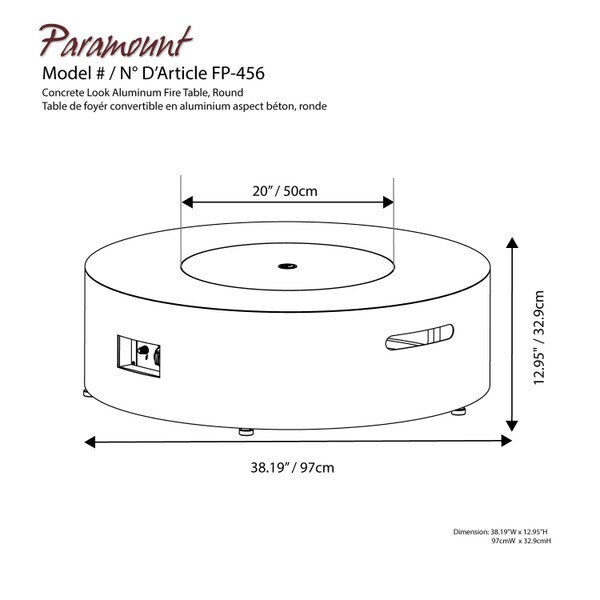 Paramount gas outdoor fireplace