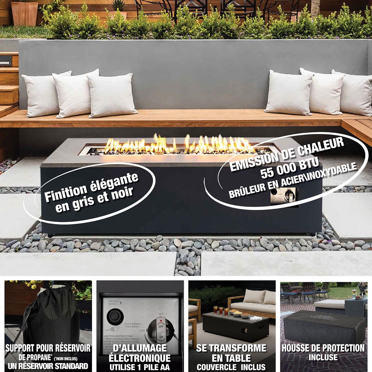 Aries Propane Gas Fire Table