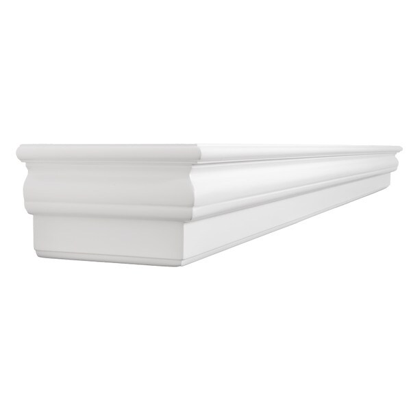 White 45 inch mantel shelf