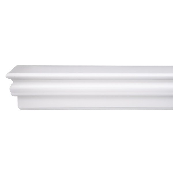 White 45 inch mantel shelf