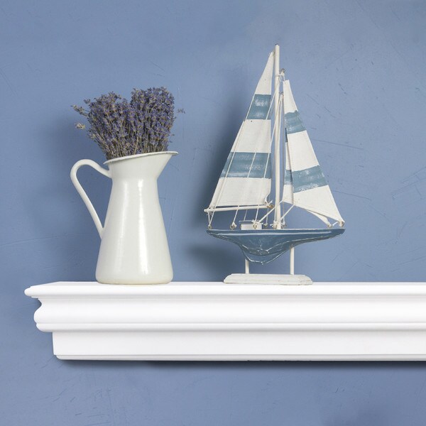 White 45 inch mantel shelf