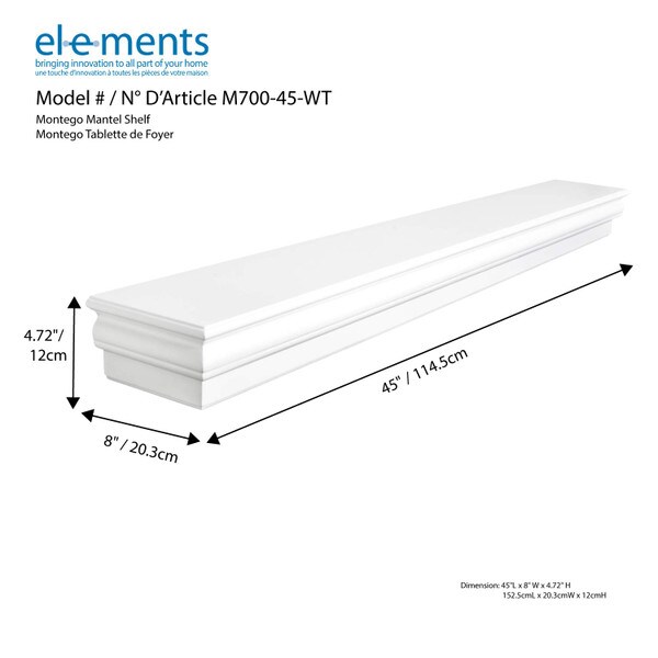 Montego 45inch Mantel Shelf