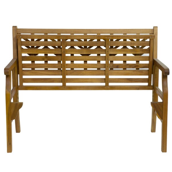 Folding wooden garden bench