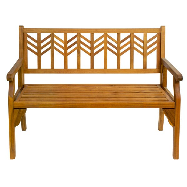 Folding wooden garden bench