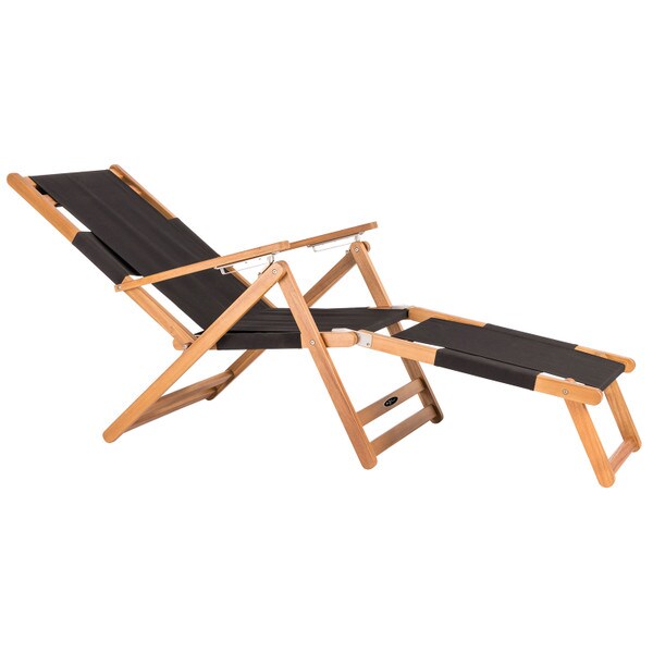 Black folding beach chair