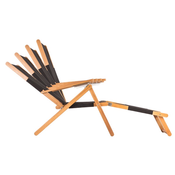 Black folding beach chair