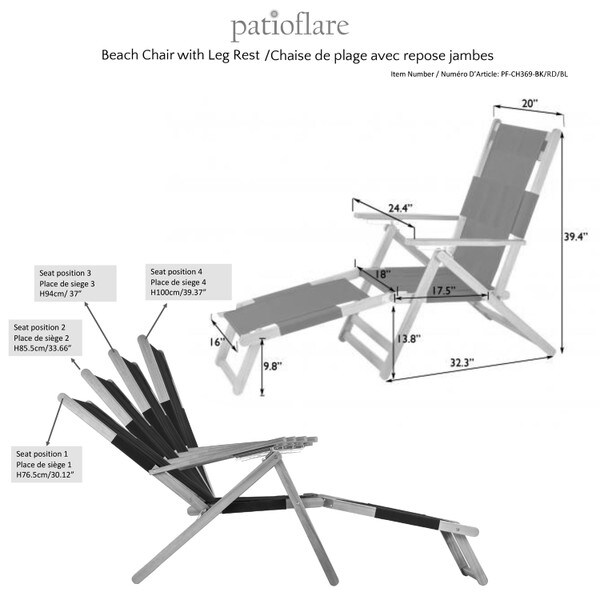 Red folding beach chair