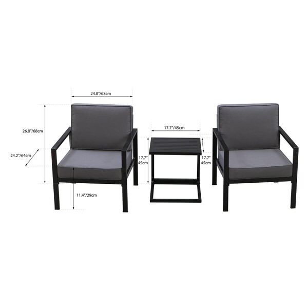 patioflare metal patio chat set