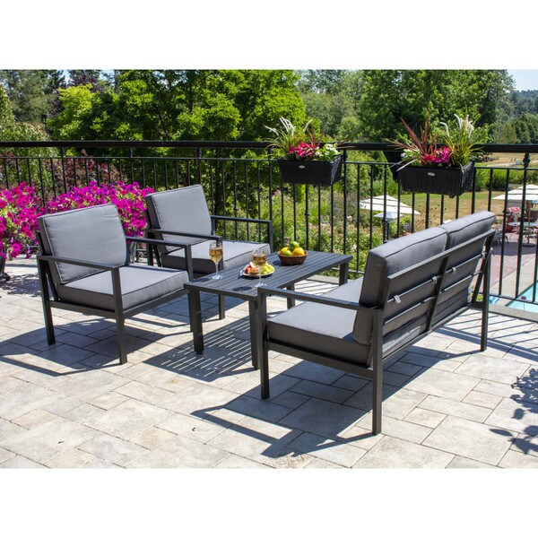 Black Outdoor Conversation Set