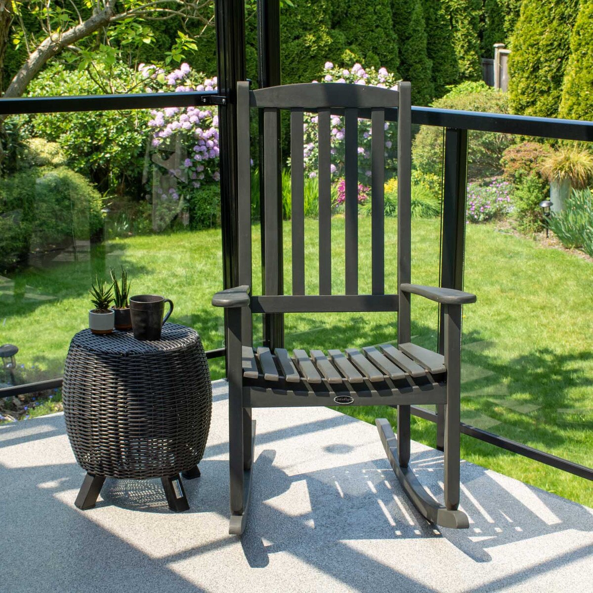 Acacia Wood Patio Rocking Chair