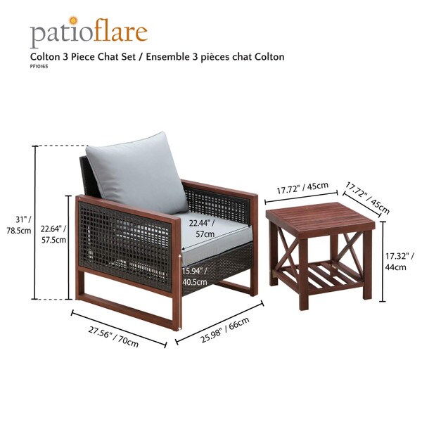 Colton 3-Piece Chat Set