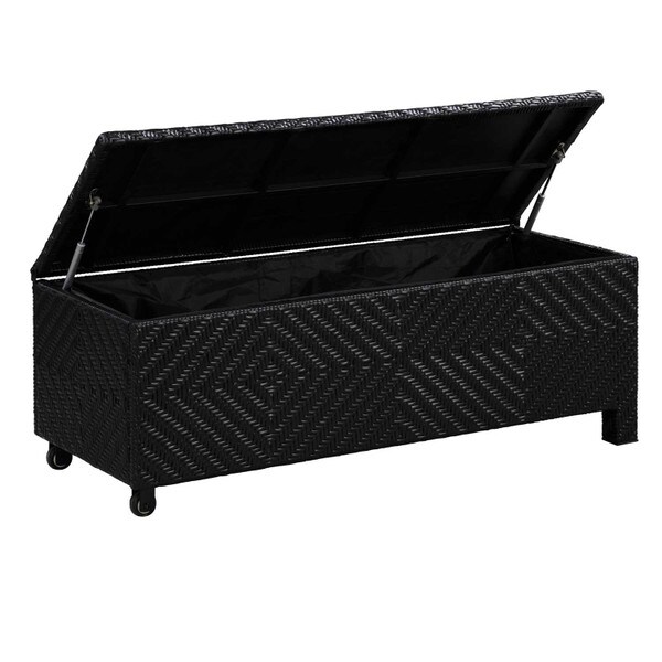 wicker patio deck box