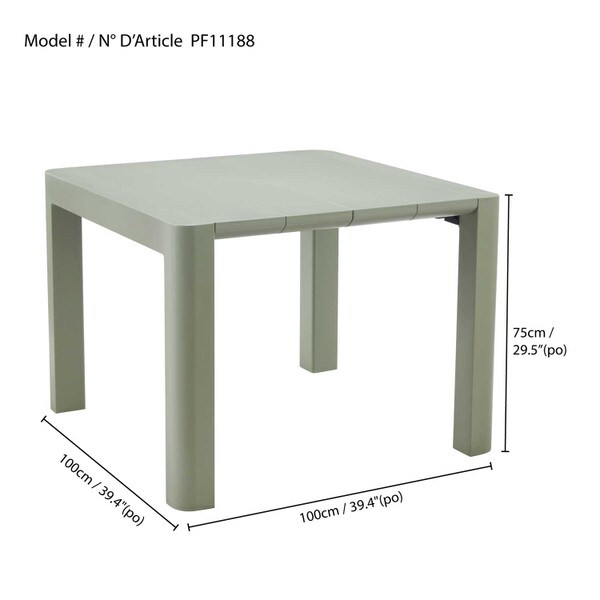 Patioflare green patio table