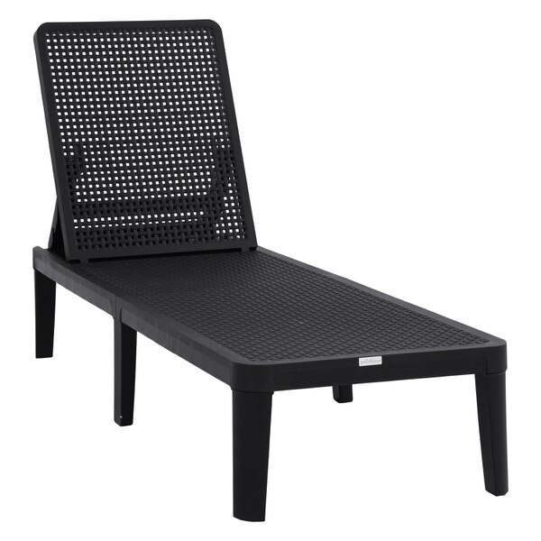 Black Outdoor Lounger