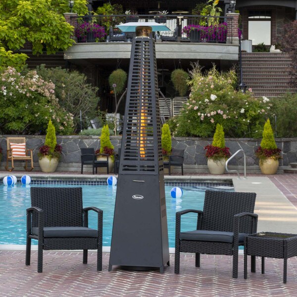 Propane gas flame patio heater