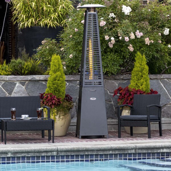 Propane gas flame patio heater