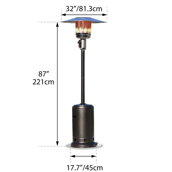 Mocha Propane patio heater