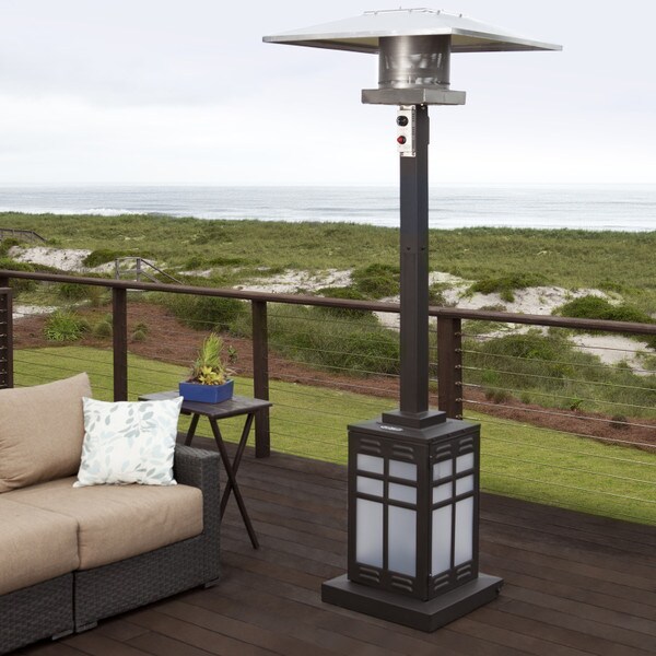 Illuminated propanegas patio heater