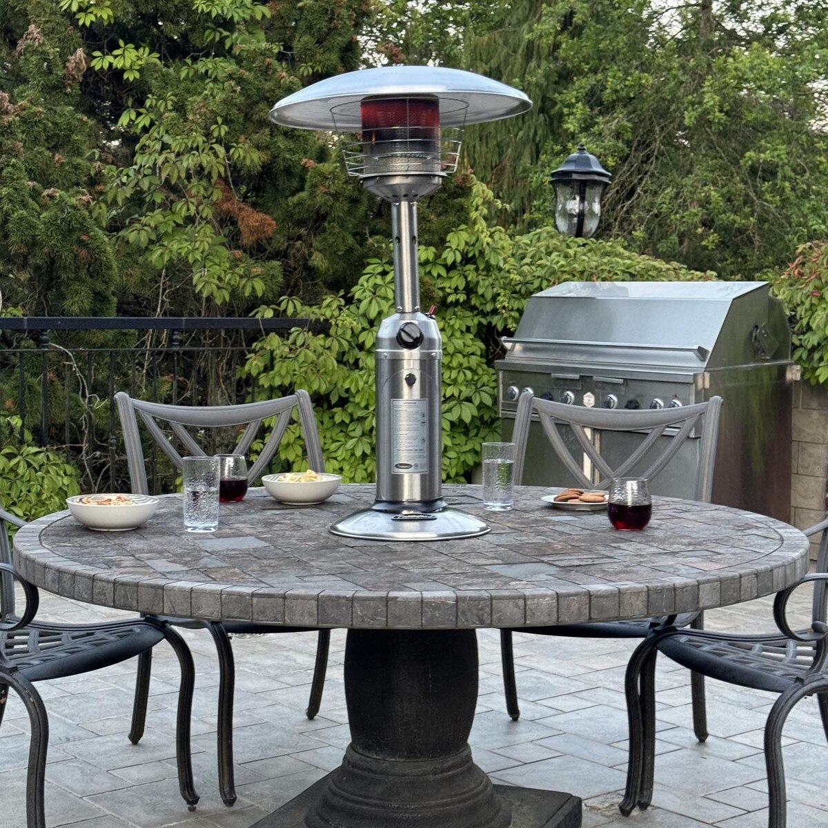 Stainless steel table top heater