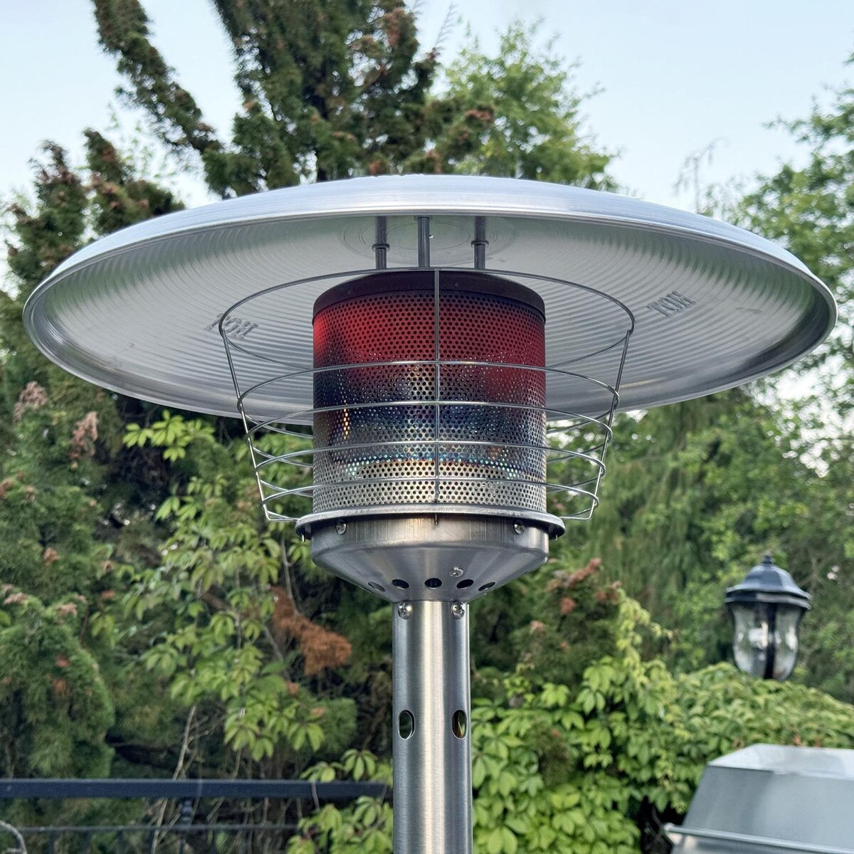 Stainless steel table top heater