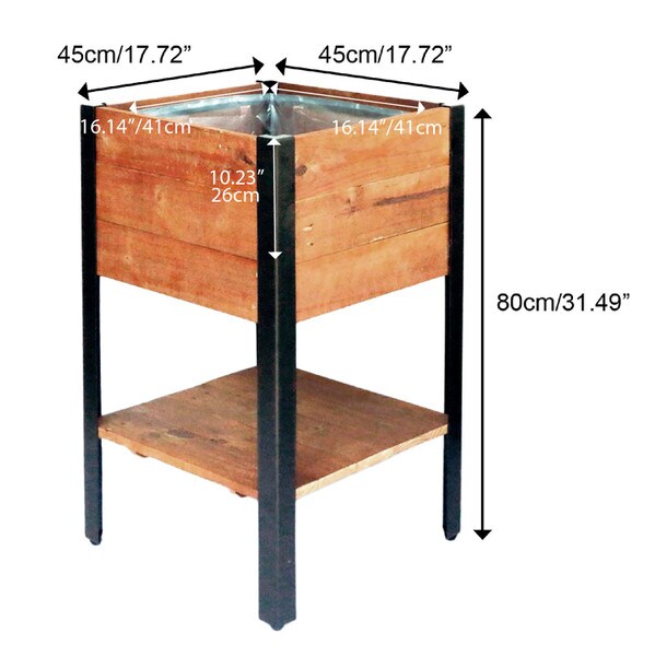 Grapevine Rectangular Wood planter