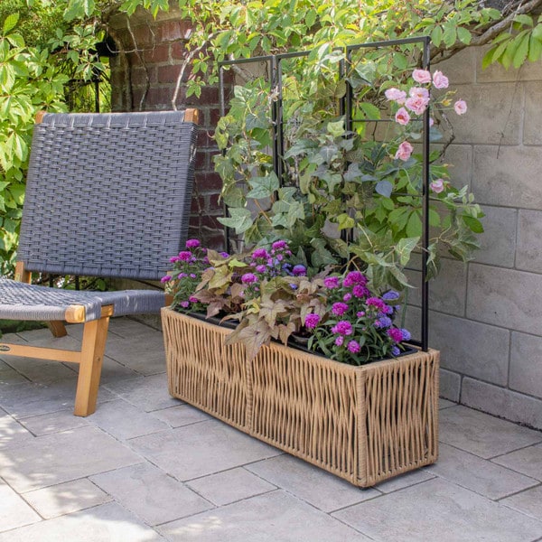 Grapevine Wicker Planter w/ Trellis