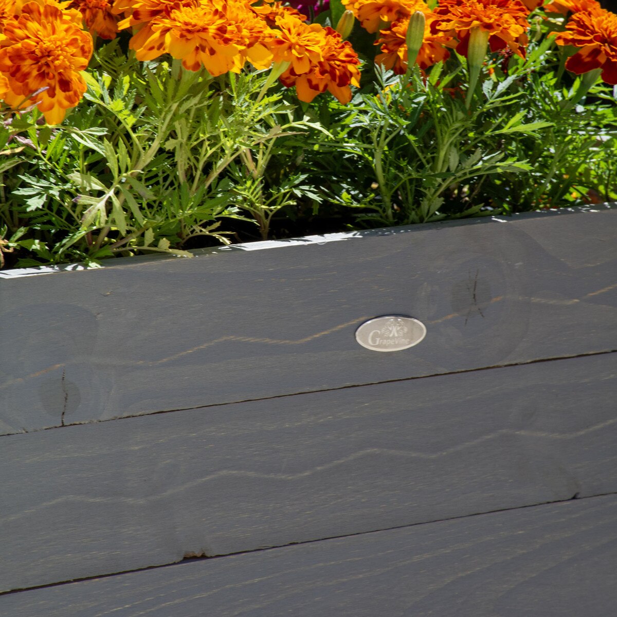Recycled wood planter with casters