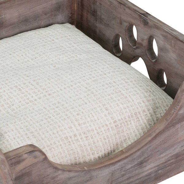 small wooden pet bed