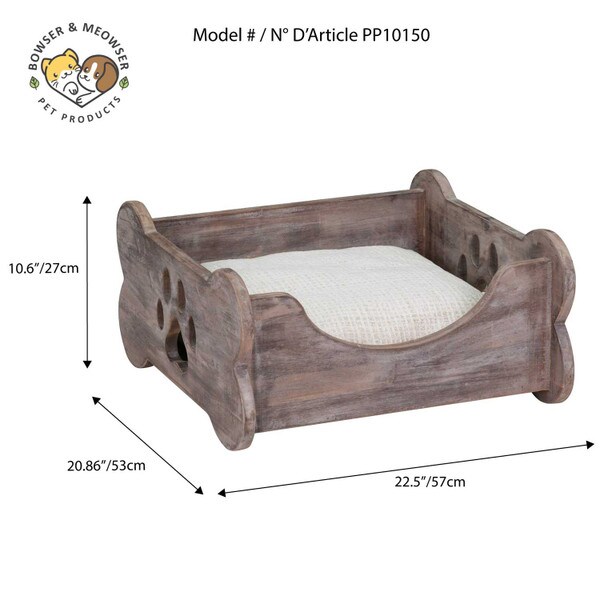 Eco-friendly wooden pet bed