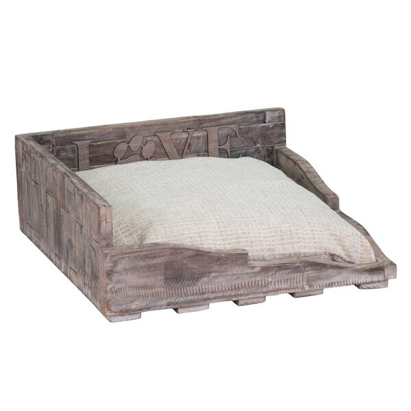 Recycled Wood Pet Bed ,"Love"