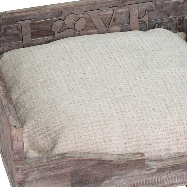 Recycled Wood Pet Bed ,"Love"