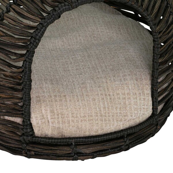 Round Resin Wicker Pet Bed