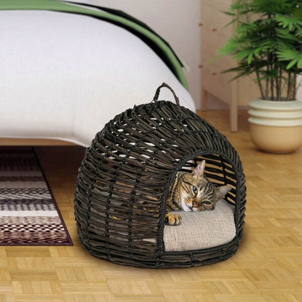 Resin Wicker Hide Away Pet Bed