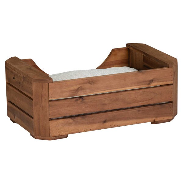 Eco-friendly wooden pet bed